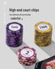 High-End Texas Hold'em Poker Set: Crown Clay Chips, Mahjong Cards, Aluminum Case, Poker Table Cloth