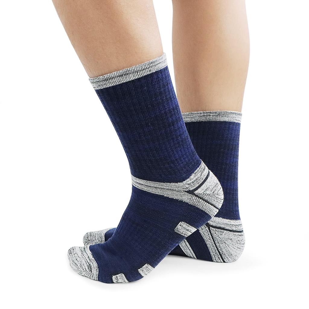 HASOME Thick for and Outdoor Prevents Foot Prevents and Warms the Perfect for Everyday Wear In and Sizes Men's 5-Pair Socks, Mid-Length, Hiking,