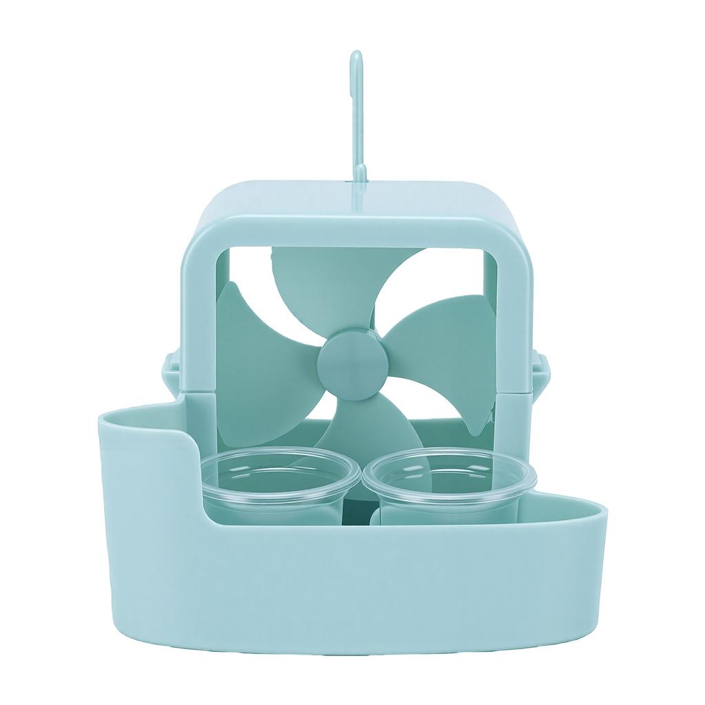 Hanging Ice Cooling Box for Electric Fan Hanging Ice Box On Fan for Summer Instant Cooling with 4 Ice Cups Green