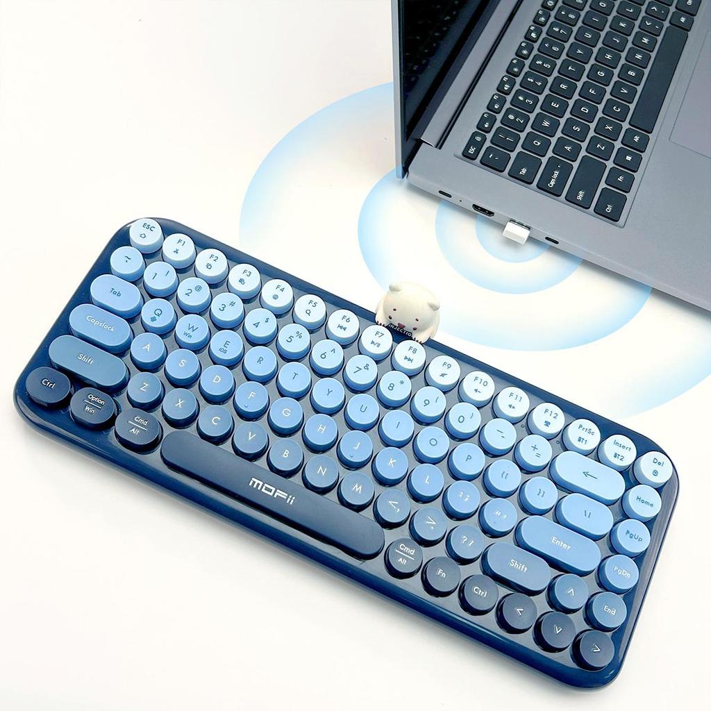 Tastiera Bluetooth Wireless a Doppia Modalità Mofi Anni: Abilitato USB, con sensazione meccanica, per telefoni cellulari,
