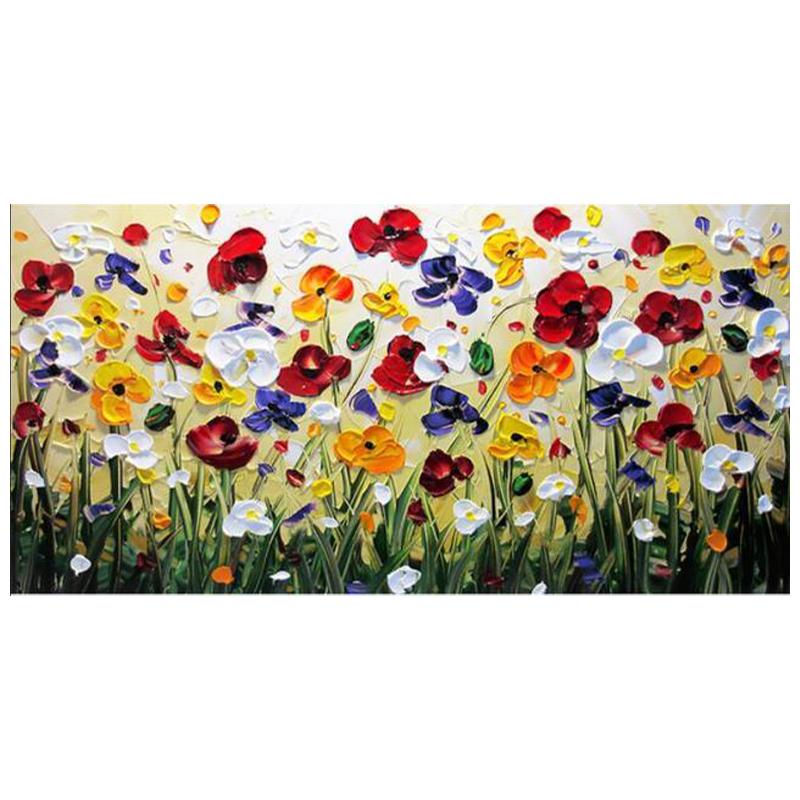 

Абстрактные цветы, живопись на холсте, настенные художественные постеры и принты, настенные панно для гостиной, спальни, скандинавское искусство, домашний декор 50x100cm