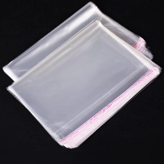 100 bucăți pungi de ambalare adezive rezistente la pete, flexibile, din plastic transparent, pungi de ambalare pentru bijuterii, consumabile de uz casnic