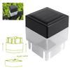Solar Post Light Modern Fence Deck Lamp Auto On/Off Square Column Fixture Fence Pillar Lamp for Outside Garden Patio