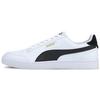 PUMA Shuffle Cow Split Leather Comfortable Breathable Low top Skateboard Shoes Unisex White Black 309668-03