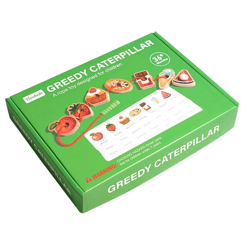 Montessori Caterpillar Lacing Beads Game for Children's Logical Thinking and Concentration Training