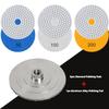3pcs 100mm/4inch Diamond Polishing Pads with M14 Aluminum Alloy Backer Wet/Dry Polish Pad Kit for Granite Marble Concrete Stone