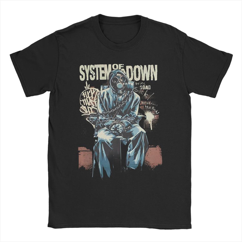 Proud Band System Of A Down for Men Women T Shirt Metal Music Tee Shirt Short Sleeve Crew Neck TShirt 100 Cotton Clothes