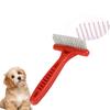 Pet Dog Rake Comb Double Row Pins Hair Fur Shedding Remove Cat Dog Rake Brush Comb Pet Grooming Tool