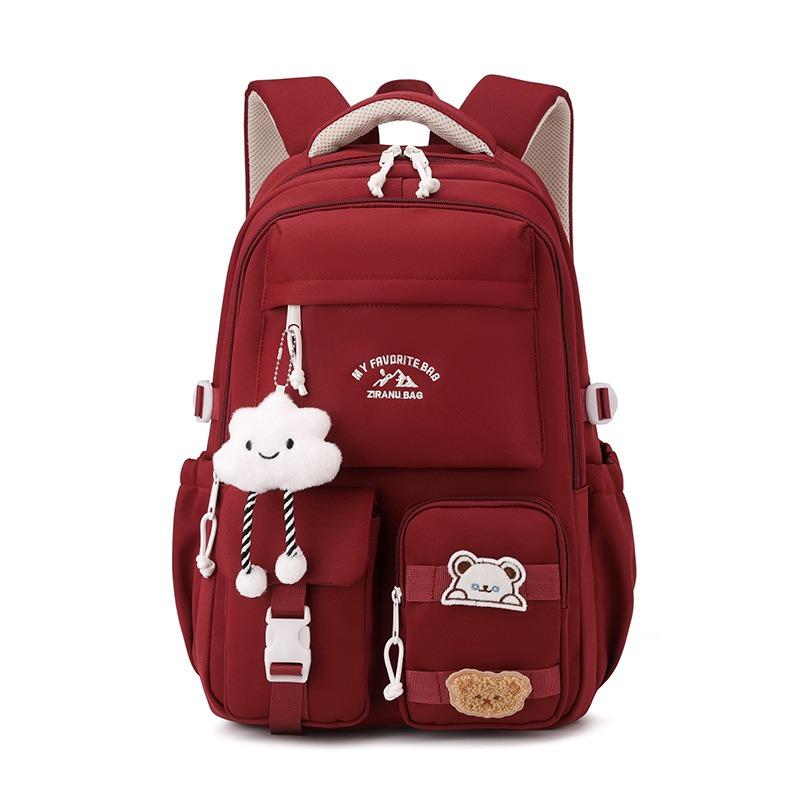 Autumn New Campus Girl Student Schoolbags Lightweight Breathable Pressure Reducing Backpacks Large Capacity Junior High School Girls Student Racksacks