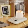 2 In 1 Electric Cup Heater Mug Warmer Coffee Cup Warmer Thermostatic Heating Coaster Milk Tea Coffee Cup Warmer for Office Home