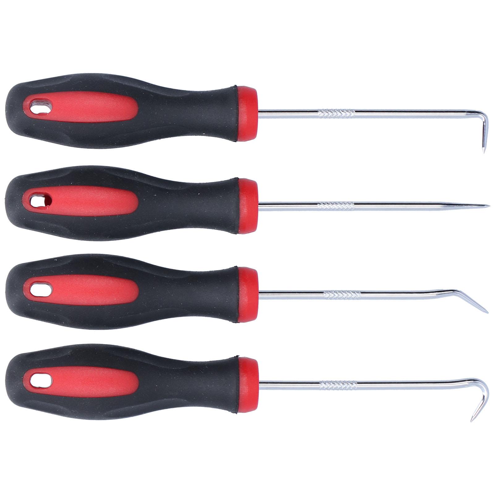 

Набор крючков для снятия 4 шт. Точный автомобильный инструмент для снятия уплотнительных колец, сальников, прокладок 155 мм