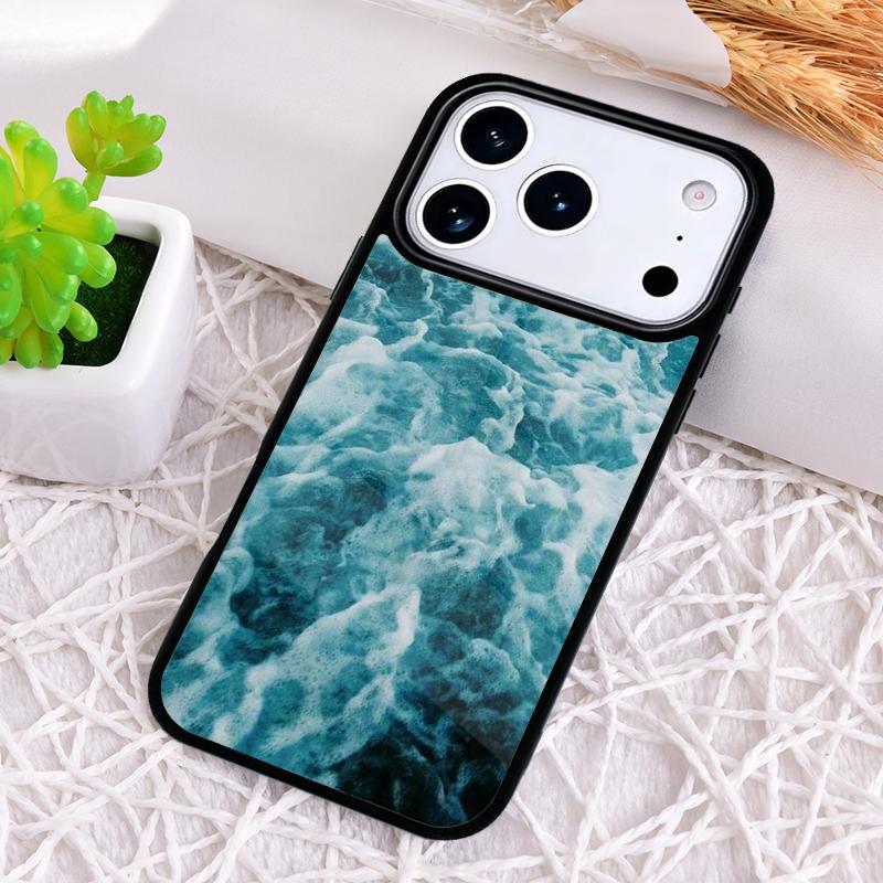 Blue Ocean Waves Sea Phone Case for iPhone 17 Air 16 15 11 12 14 13 Pro Max Shockproof Cover