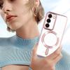 Case for Samsung Galaxy S23 Plus, Electro MagSafe, Pink Rose Gold + Glass Screen Protector