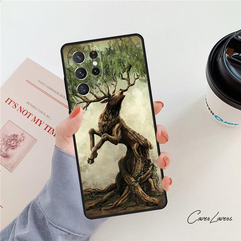 Animal Deer Art phone case For Samsung Galaxy S24 S25 S23 S22 Ultra Note 10 20 Plus S20 S21 FE Cover