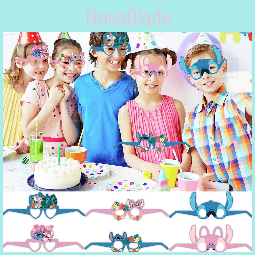 Bedårande Stitch Pappersglasögon För Roliga Sommarstrandfester Och Födelsedagsfiranden