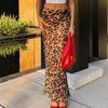 European and American Women's Clothing Summer New Fashionable and Sexy Leopard Print Chiffon Fishtail Skirt Floor-mopping Skirt