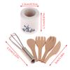 Miniatures Wooden And Fork Metal Whisk Jar Set Accessories Doll House Kitchen