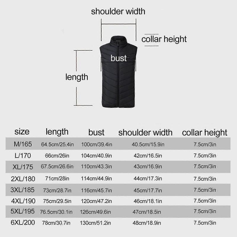 Winter Beheizbare Weste Winterjacke USB Elektrische Heizweste Beheizte Winterweste Für Outdoor Skifahren