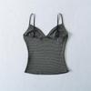 Spicy V-Neck Striped Camisole: Summer 2026 Slim-Fit Sleeveless Crop Top