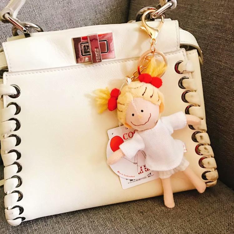 Soft Short Plush Keychain With Girl Character For Decorative Use Keychain