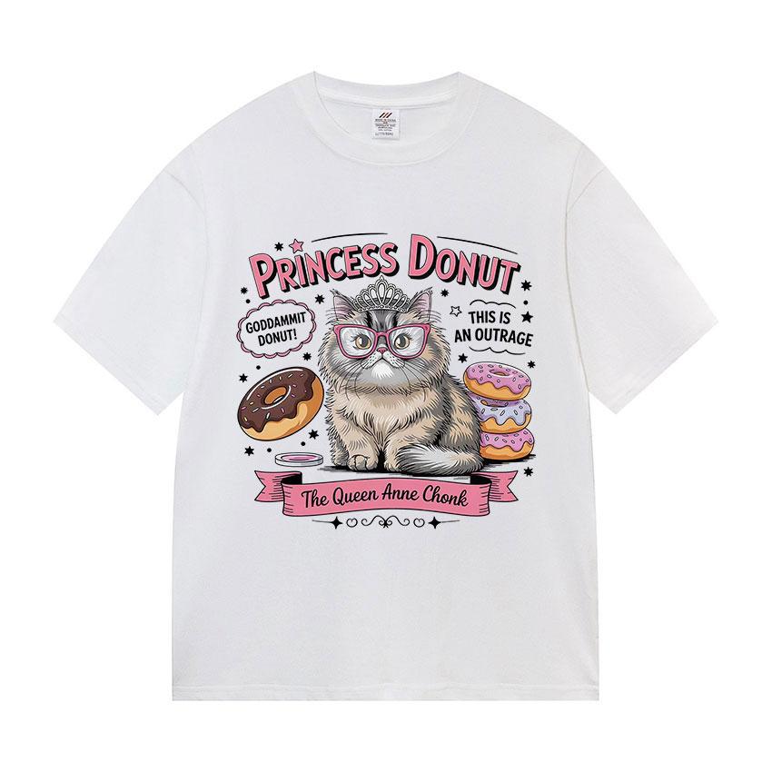 Princess Donut Dungeon Funny Graphic Tshirts Unisexs Women Cute Gamer Cat 100 Cotton T Shirt Summer ONeck Short Sleeve T Shirts