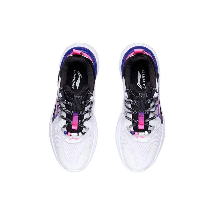 Li-Ning  Spark White Fluorescent Pink Women Sneakers Standard-White Black AGLR092-1