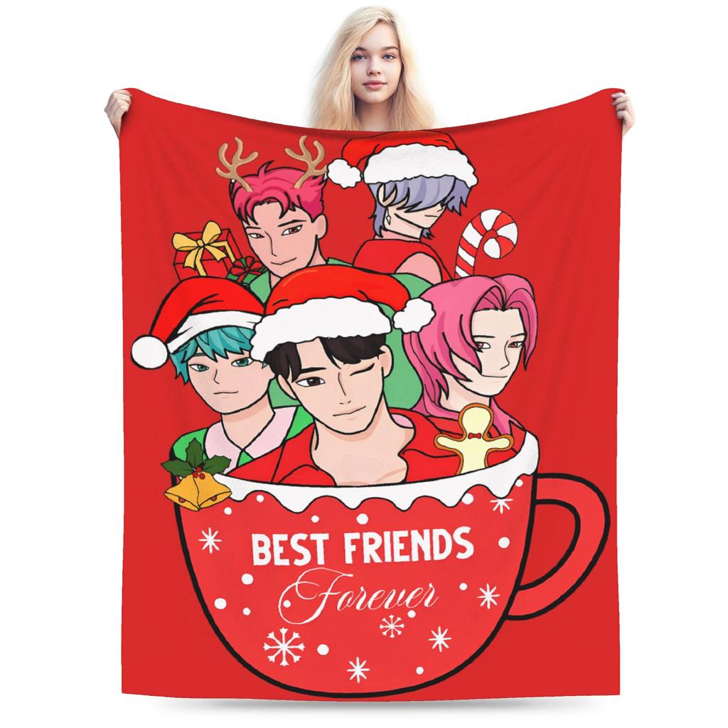 Saja Boyband Kpop Dämonenjäger Decke Weich Warm Neuheit Plüsch Überwurfdecke Für Kinder Draußen Flanell Bettdecke Bettbezug