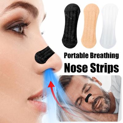 10/100Pcs Nasal Strips Portable Breathing Nose Strips Right Way Stop Snoring Sleeping Aid Device Easier Breath Improve Sleep