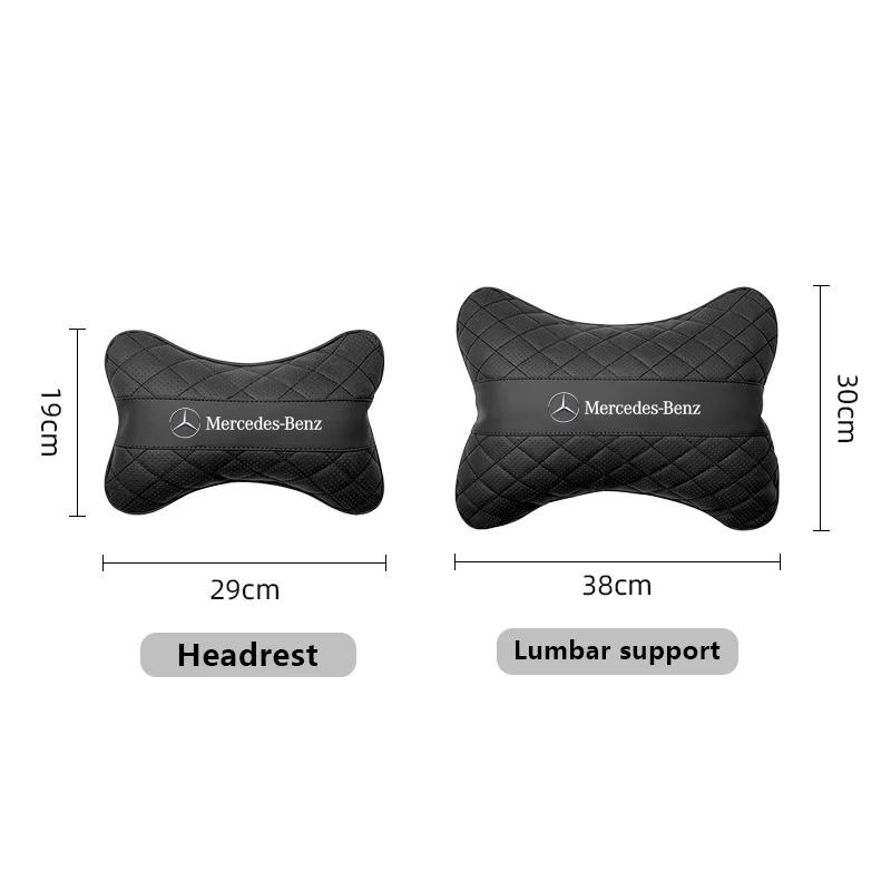 CQZ1 Car Seat Head Support Cushion Lumbar Pillow Accessories For Mercedes Benz AMG W203 W206 W220 W205 W211 W212 W201 W168 W108 GLC