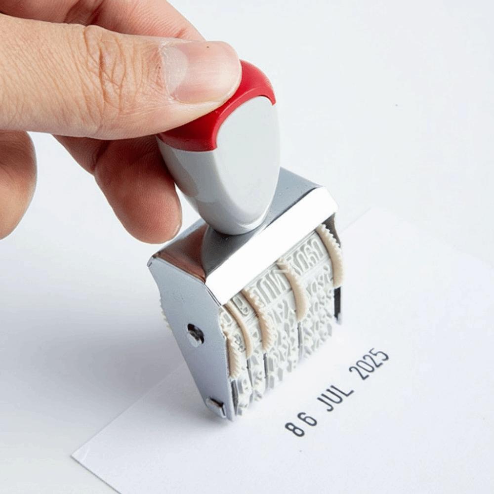 Practical Digital Date Wheel Stamp Adjustable Number Roller Stamp Office Accessories