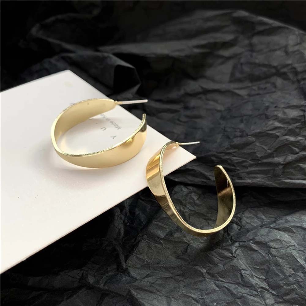 

Геометрия корейские женские серьги-кольца C-образные серьги модные ювелирные изделия металл