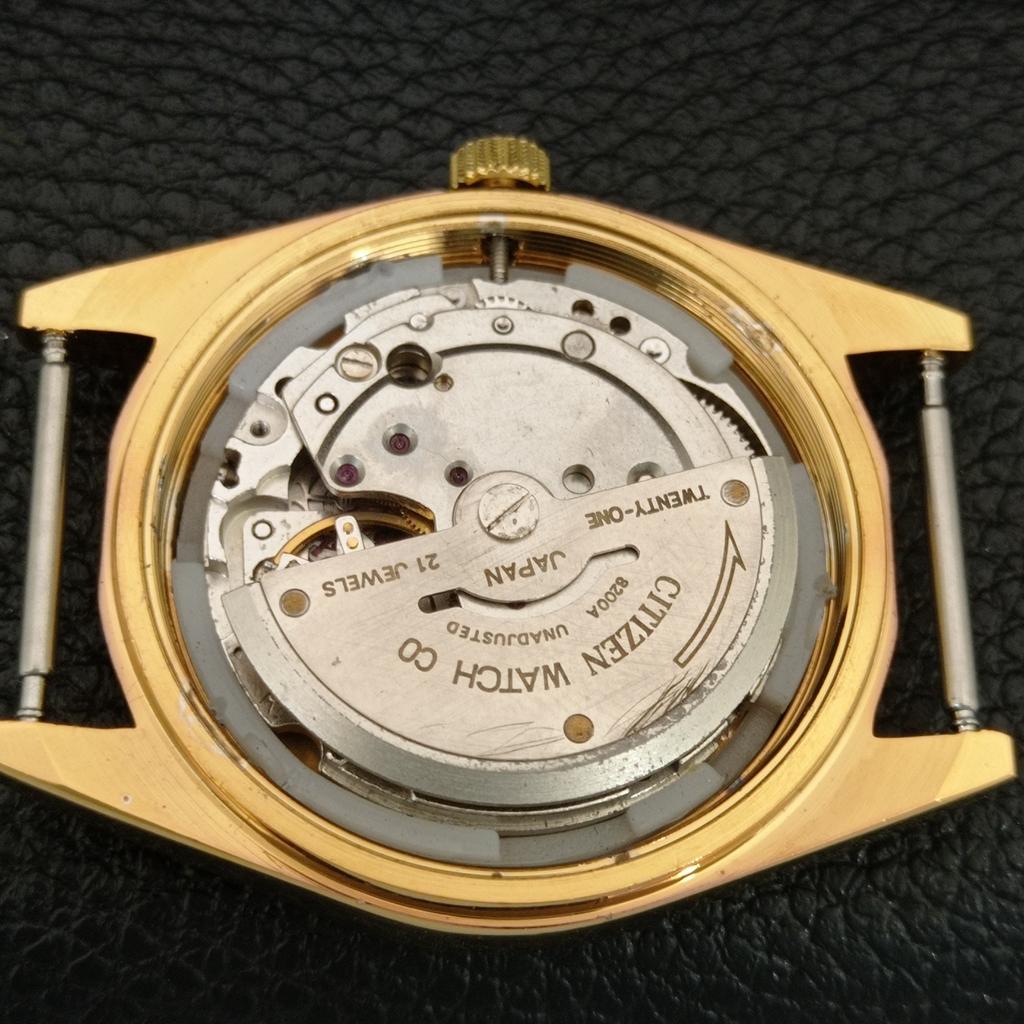 JAPAN VINTAGE REFURBISHED CITIZEN AUTOMATIC 8200 MENS WHITE DIAL WATCH A445279-1
