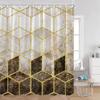 Marble Pattern Bath Curtain Polyester Shower Curtains Geometric Bath Screen Printed Curtain Home Decorations For Bathroom Gift
