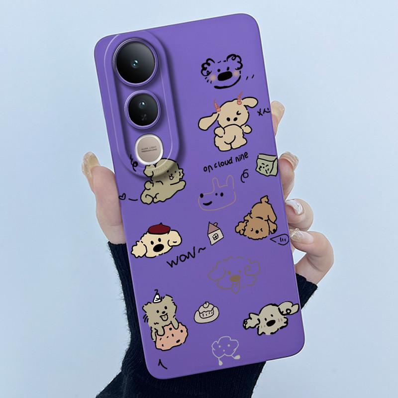 For Vivo V50 Lite Case Lovely Phone Shell Soft Liquid Silicone Back Cover For Vivo V 50 Lite Full Protection Shockproof Bumper