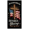 National Milestone Banner Ornate Bottom Trim Patriotic Celebration Banner National Commemoration Display For Church National