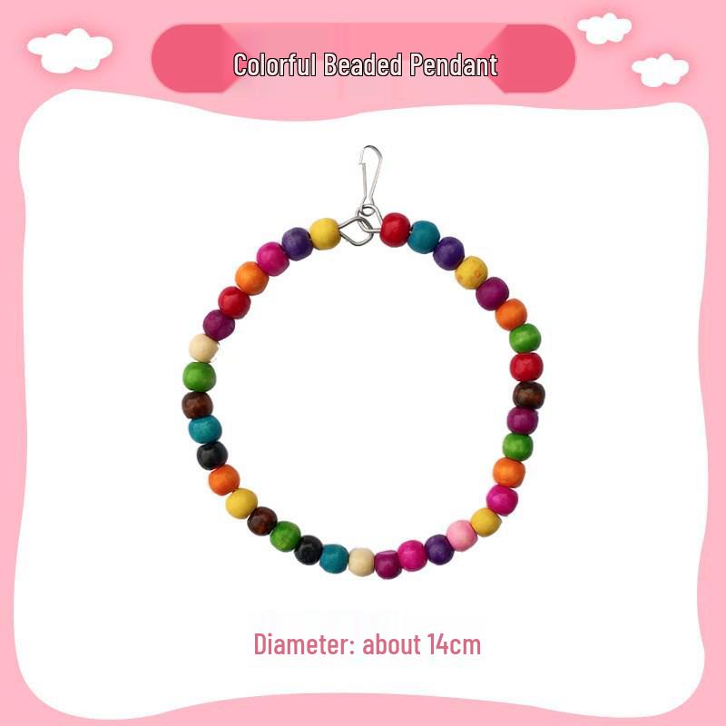 Parrot Swing & Climbing Ladder Toy for Budgies and Cockatiels - Chewable Hanging Ring & Cloud Design