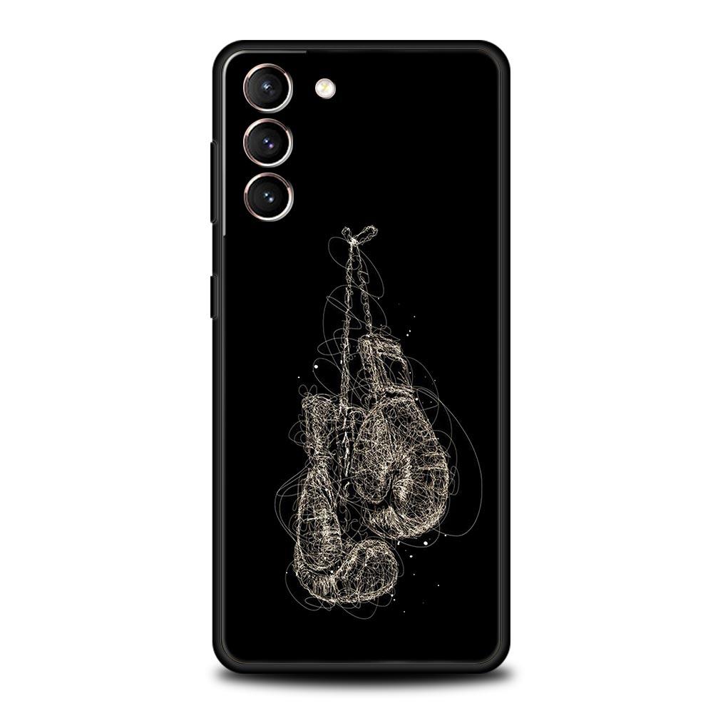 Phone Case For Samsung Galaxy S25 Edge S24 S23 S22 S21 Ultra S20 FE 5G S10 S10E S9 Plus Soft TPU Cover Boxing Champion Themed