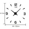 3D Acrylic Wall Clock with Luminous Stickers for Living Room TV Background - Creative Decorative Clock