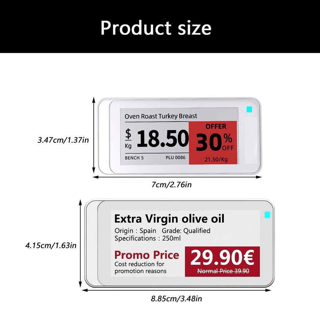 IP65 Waterproof Electronic Shelf Labels Ink Screen Wireless Bluetooth-compatible Retail Inventory Management System for Retail