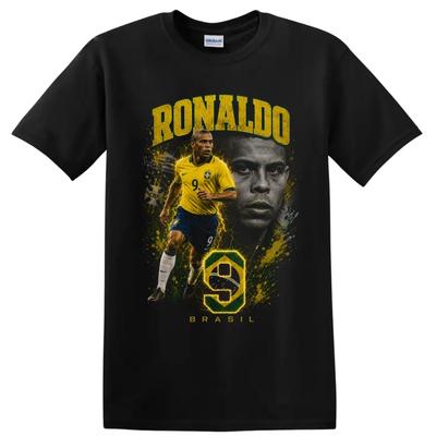 Ronaldo Nazario Brasilien Fußballlegende T-Shirt Vintage Spieler Grafik T-Shirt