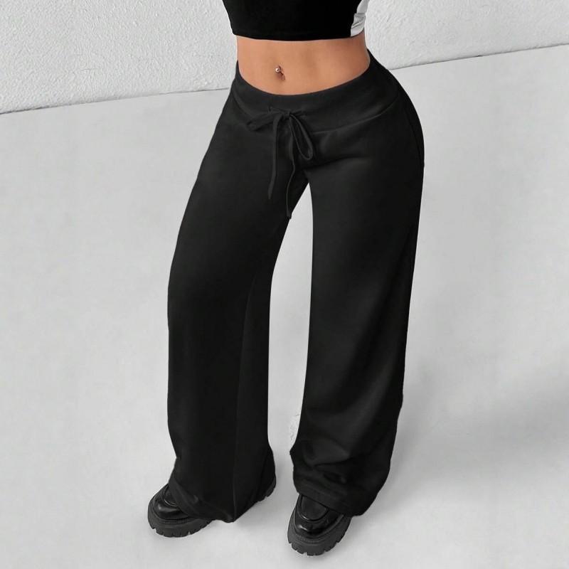 Womens Loose Fit Straight Leg Pants Soft Stretch Cotton Blend Casual Trousers 2025