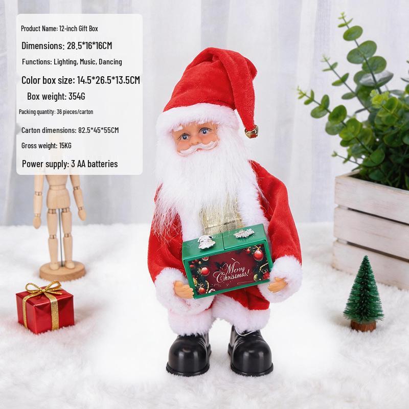 Electric Climbing Ladder Santa Claus Toy for Kids' Christmas Decoration