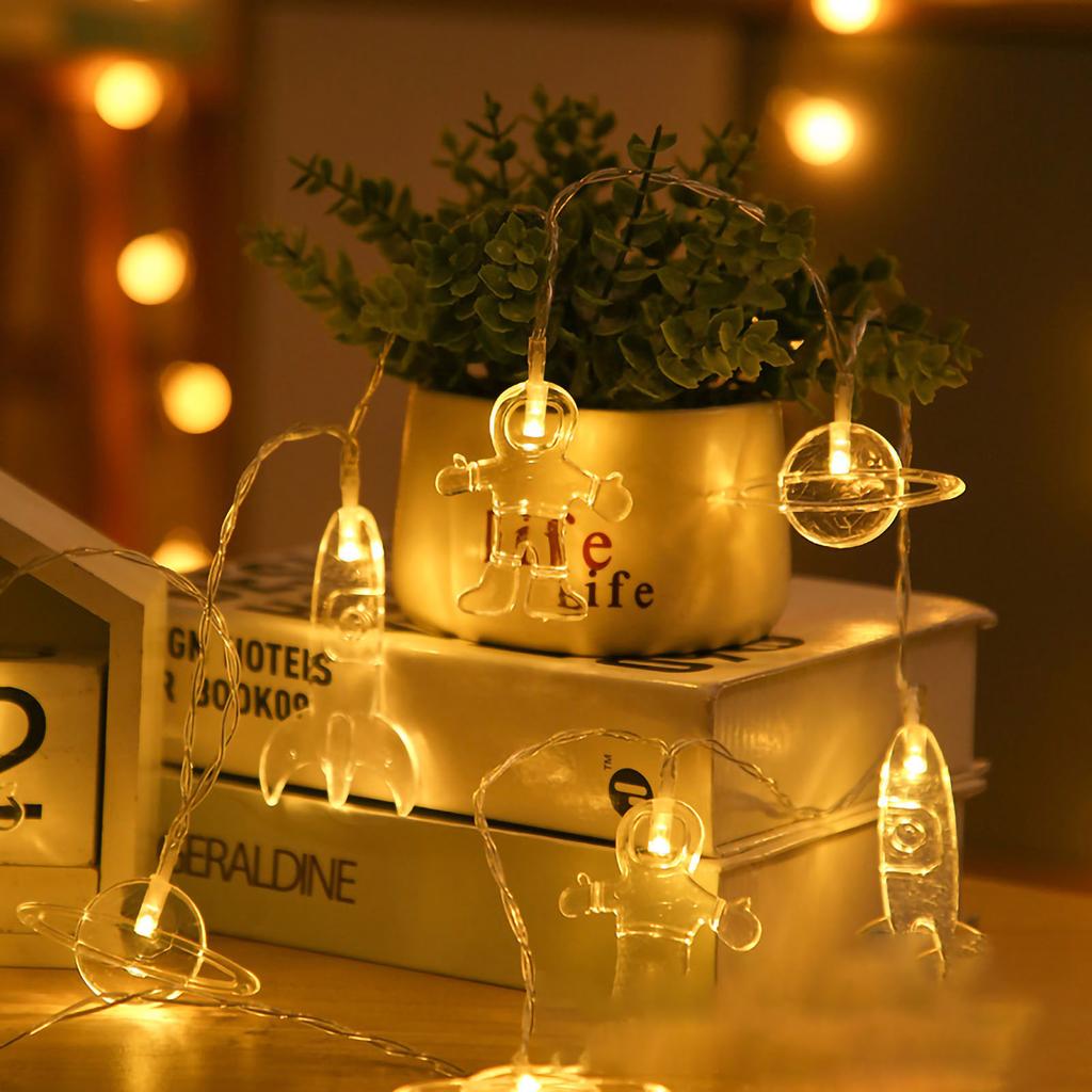 LED String Light Outer Space Planet Spaceship Shape Waterproof Led String Room Decor for C