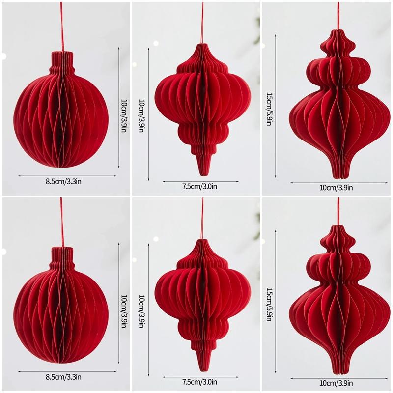3D Honeycomb Ornament Chinese New Year Decorations Pendants Wedding Christmas Spring Festival Decoration Supplies
