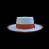 Fashionable Cowboy Style Sheep Felt Hat Solid Color With Feather Felt Hat
