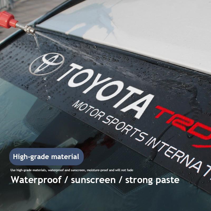 Car Front Rear Windshield Decoration Sticker For Toyota TRD Gazoo Racing Prius Prado Avensis Verso Sienna Avalon Camry Fortuner