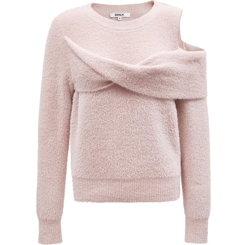 ONLY 2024 Autumn Relaxed Fit Off-Shoulder Knit Sweater