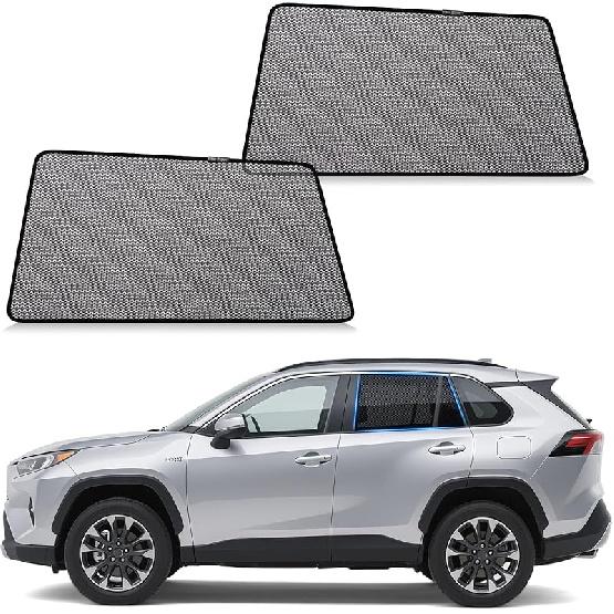 

ZATOOTO Car Window Shades Toyota RAV4 -2024 For Rear Window | 2-Pack Baby & Pet Sun Shades | Blocks 99% UV & Heat | Breathable Mesh Privacy Screen | rear window for Toyota RA