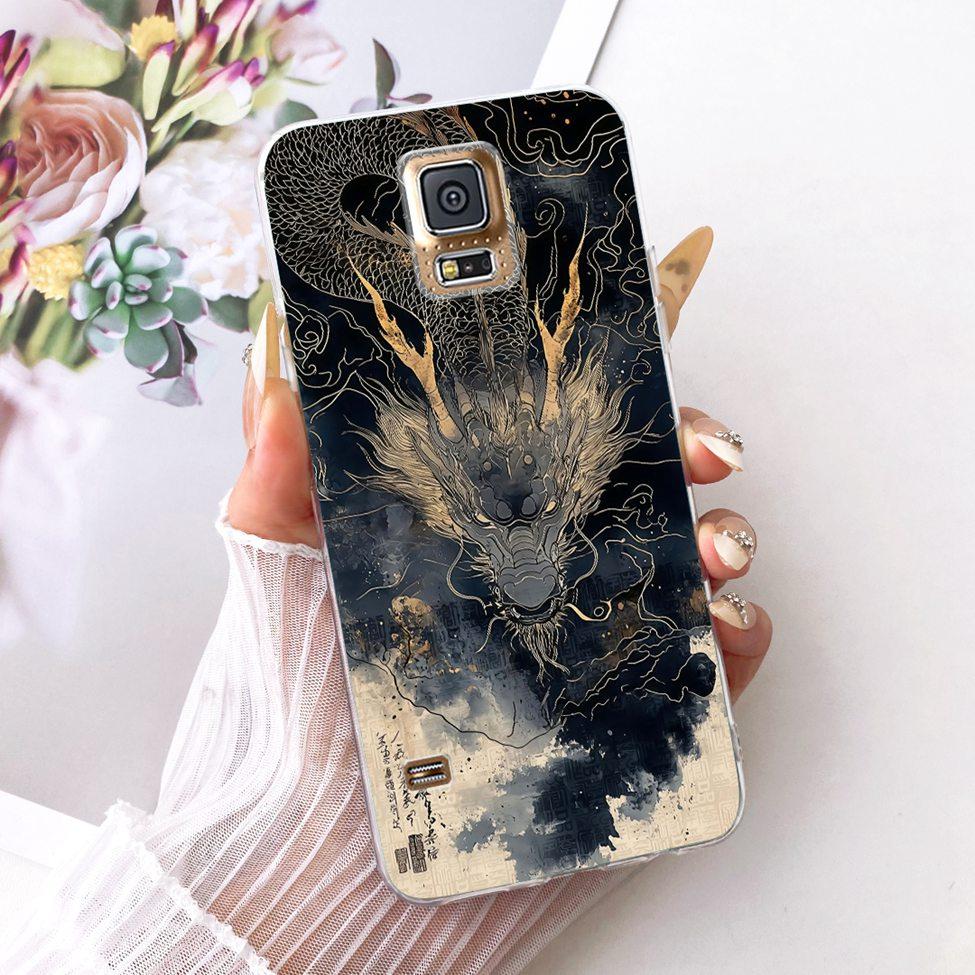 Transparent For Samsung S5 Case Fashion Butterfly Cute Cat Funny Painted Cover For Samsung Galaxy S5 SM-G900F SM-G900M Casing