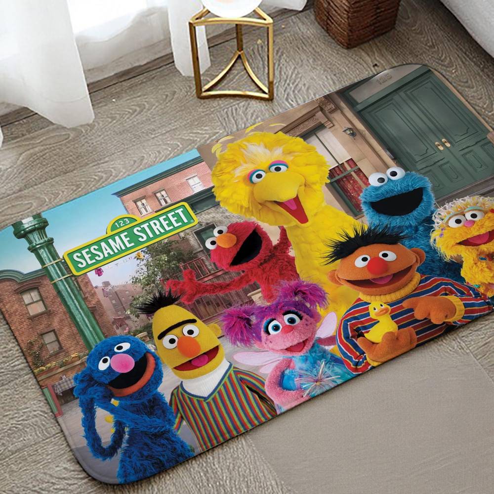 Cookies-ELMO-Sesame Street Carpet Bathroom Anti-slip Mat Home Decoration Mat Entrance Door Mat Scratch-resistant Door Mat